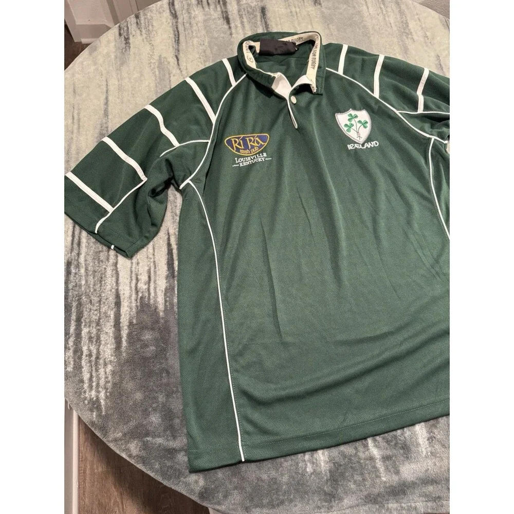 MENS LFR IRELAND Rugby SHIRT Live For Rugby Irish Heavy Duty JERSEY Size L